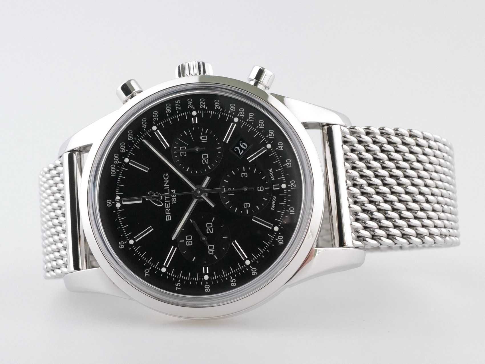 Breitling Transocean Chronograph Black Dial