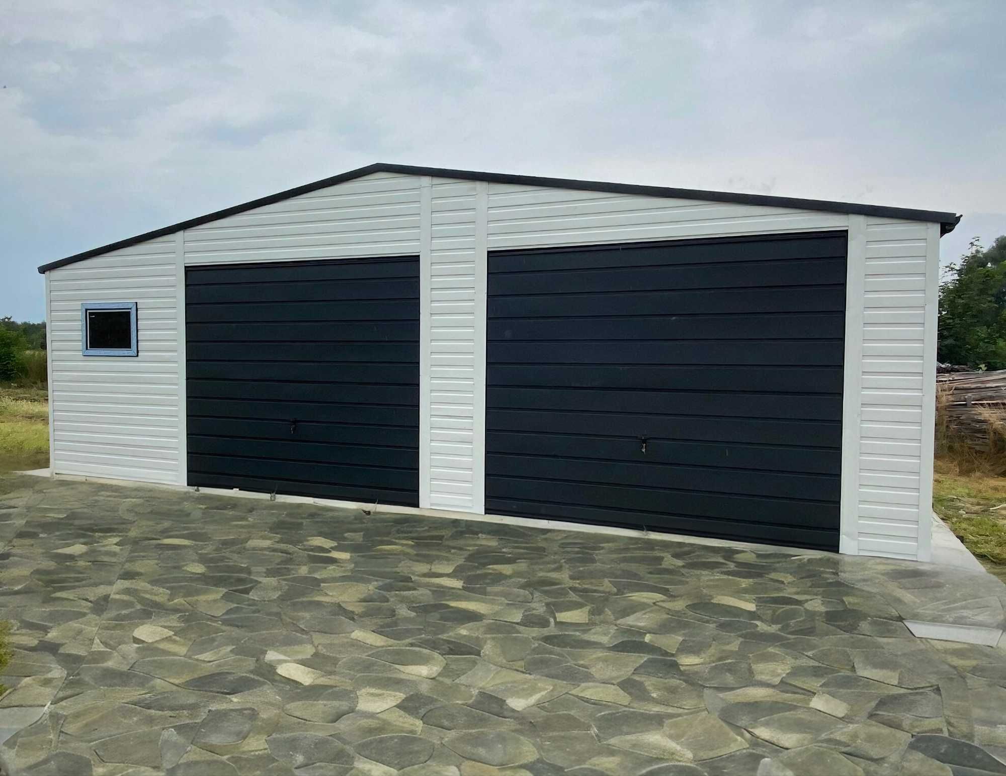 Garaż blaszany blaszak garaz ogrodowy nowoczesny design 9x5m (10x6)