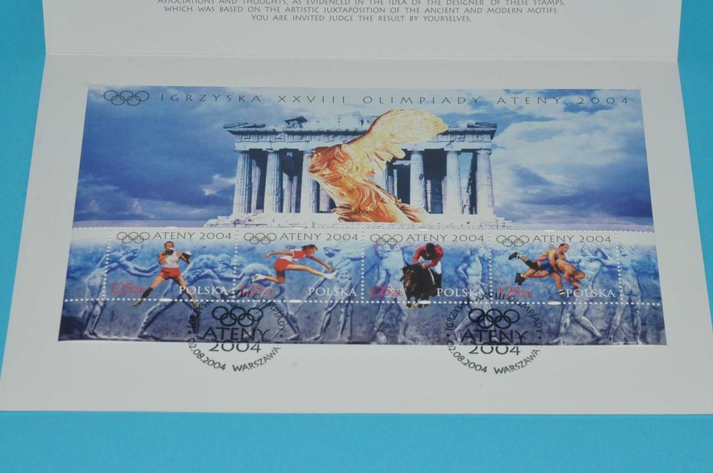 Znaczki pocztowe Olimpiada Ateny 2004 zeszycik stemplowane