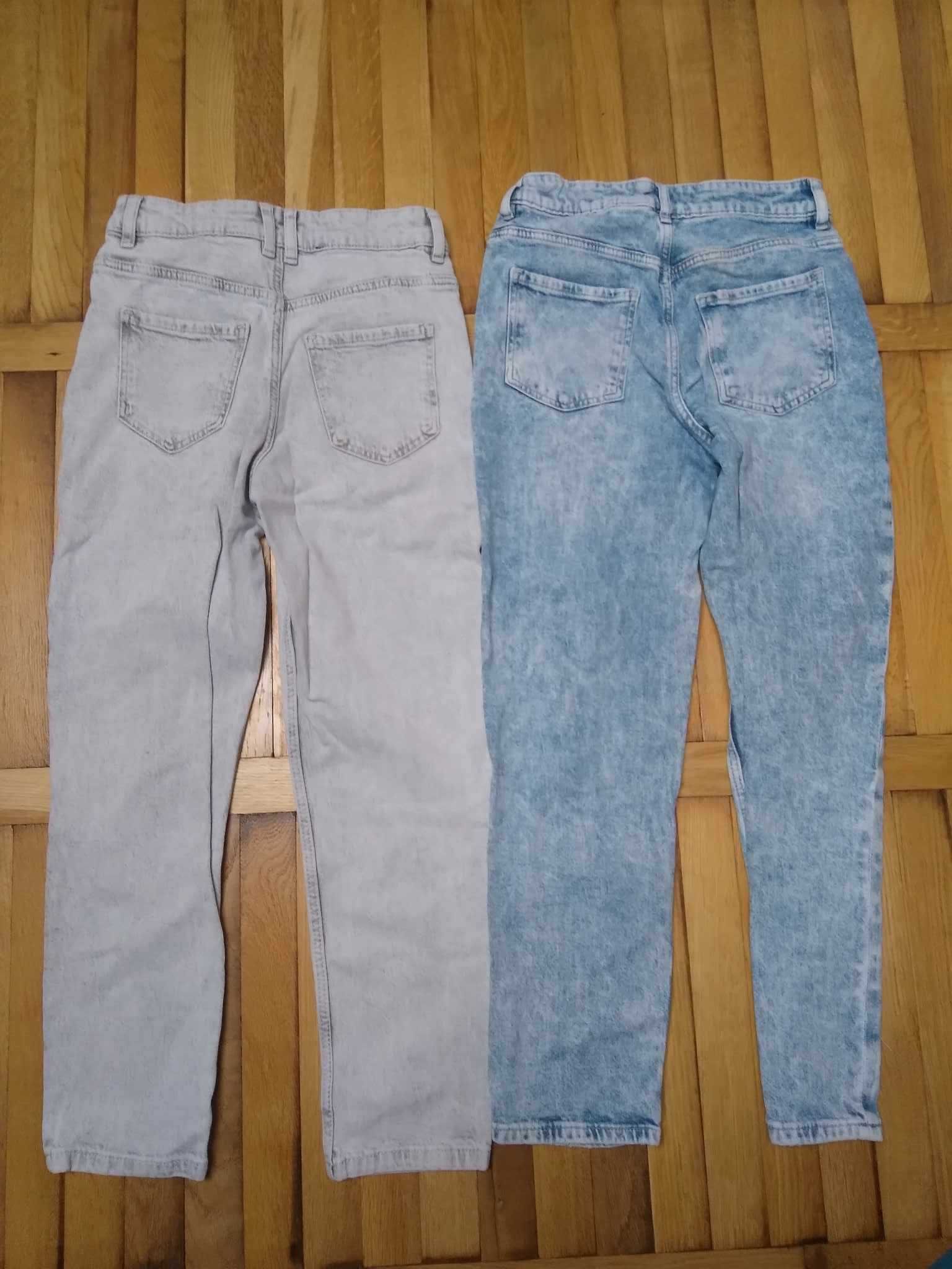 jeansy 2 szt. rozmiar 140 H&M