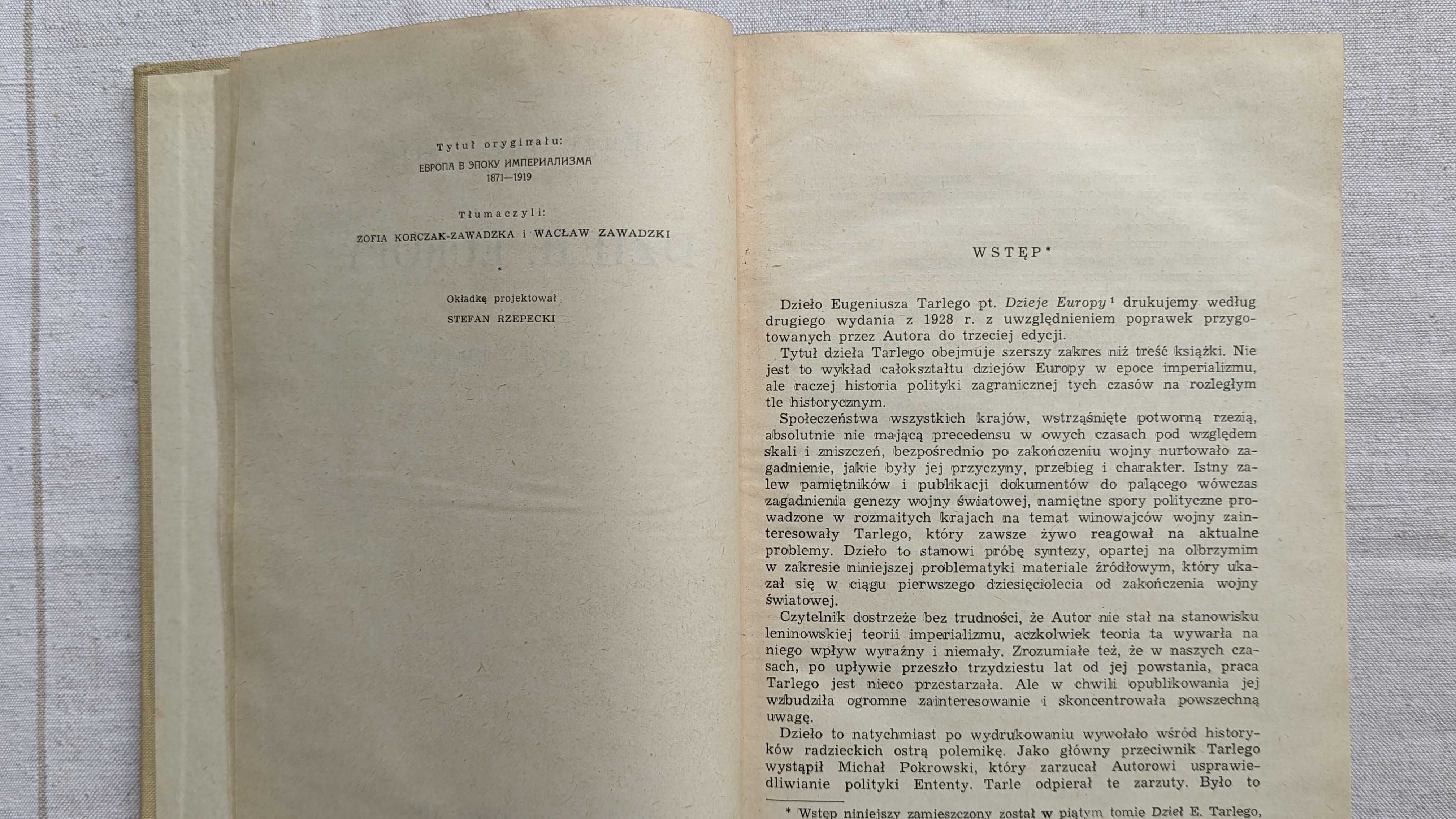 Dzieje Europy 1871 - 1919 + mapy, Eugeniusz Tarle