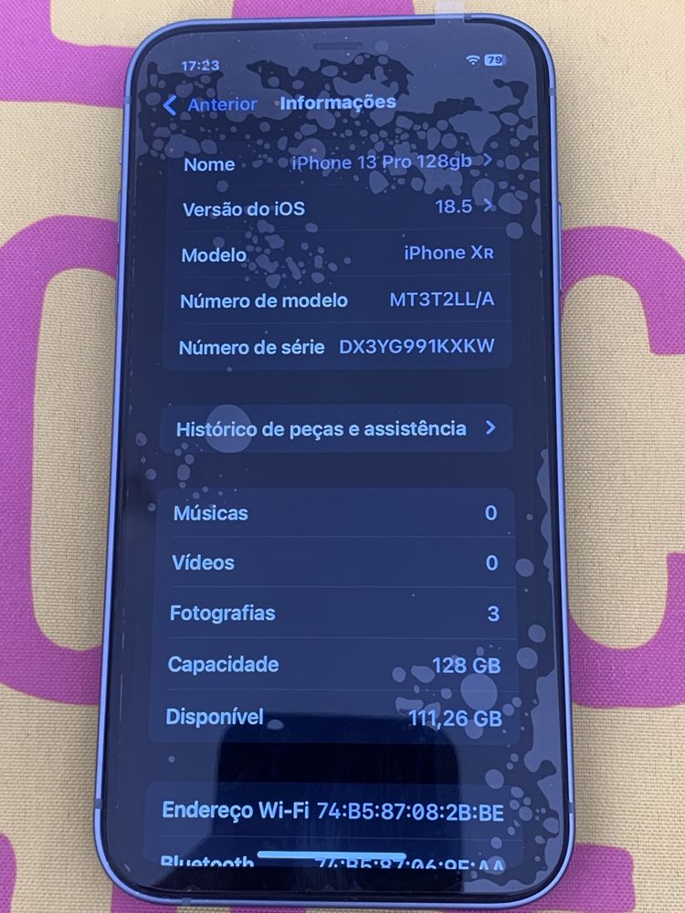 Iphone 128GB convertido 13 Pro blue