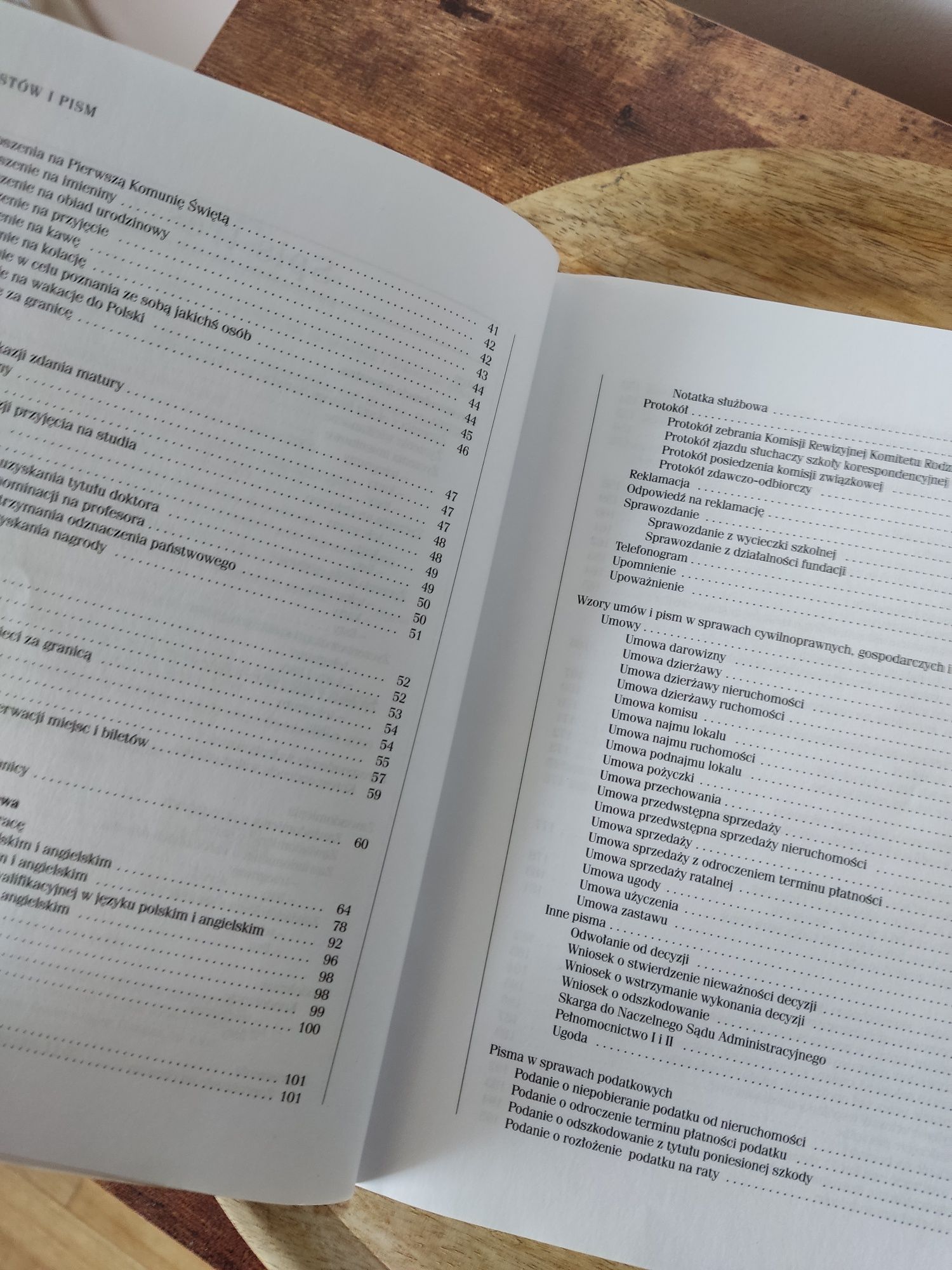 Wzory listów i pism, także po angielsku