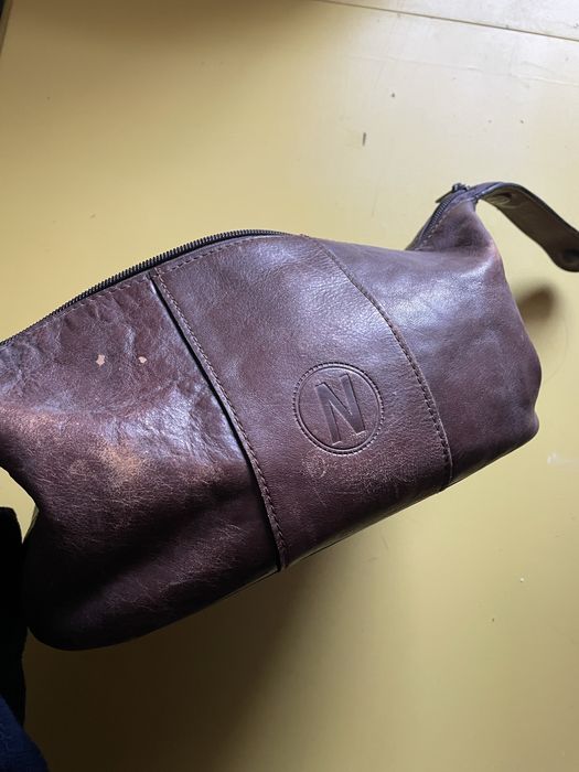 Bolsa Viagem Cabedal /Small Travel Bag Leather Vintage