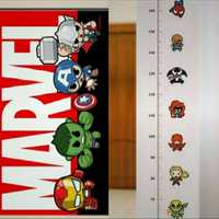 Naklejka na ścianę Miarka wzrostu dziecka Avengers Spiderman do 180cm