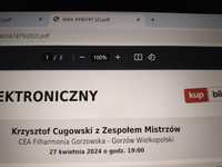 Dwa bilety koncert  Krzysztof Cugowski