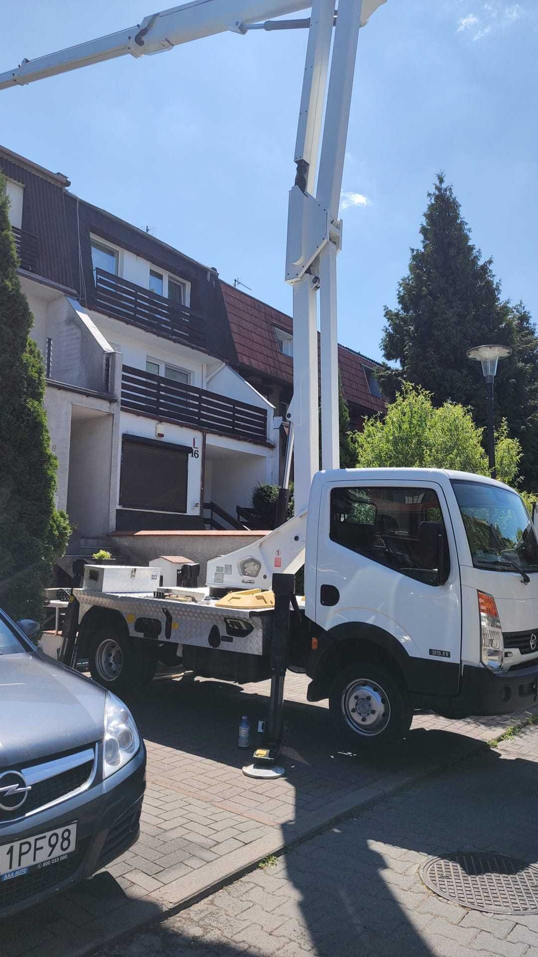 Usługi podnośnik koszowy, zwyżka, wycinka drzew z kosza, wysięgnik 20m