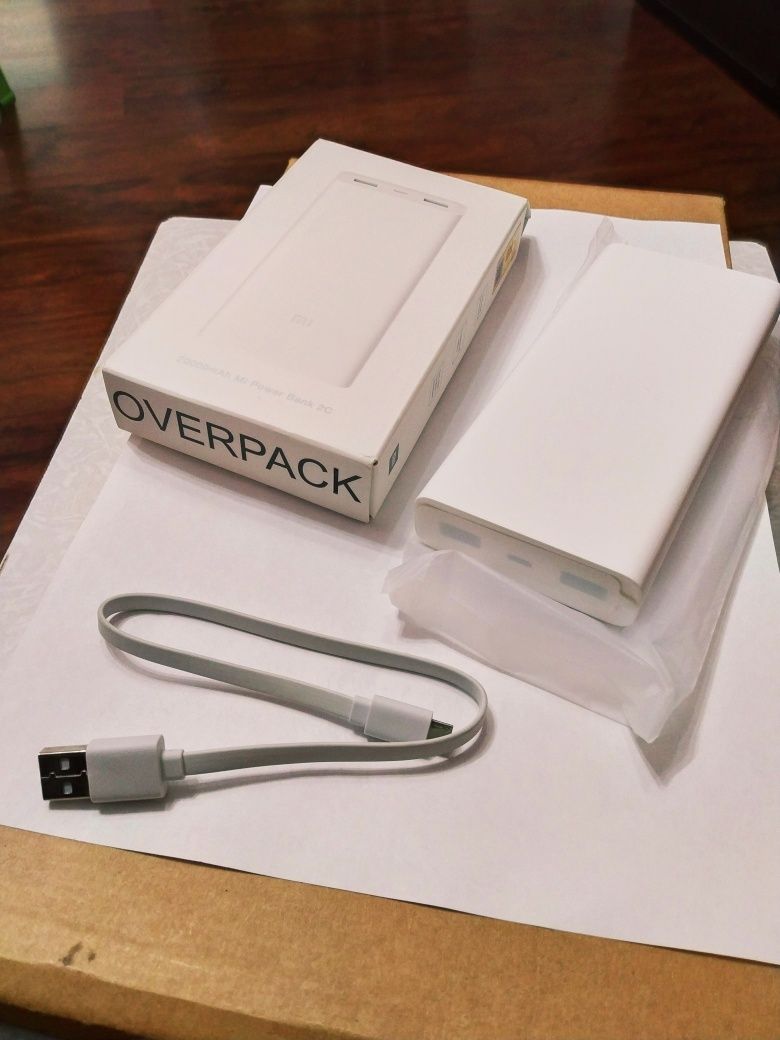 ОРИГІНАЛ, Xiaomi Mi Power Bank 2C 20000 mAh QC 3.0 PLM06ZM + ЧЕХОЛ