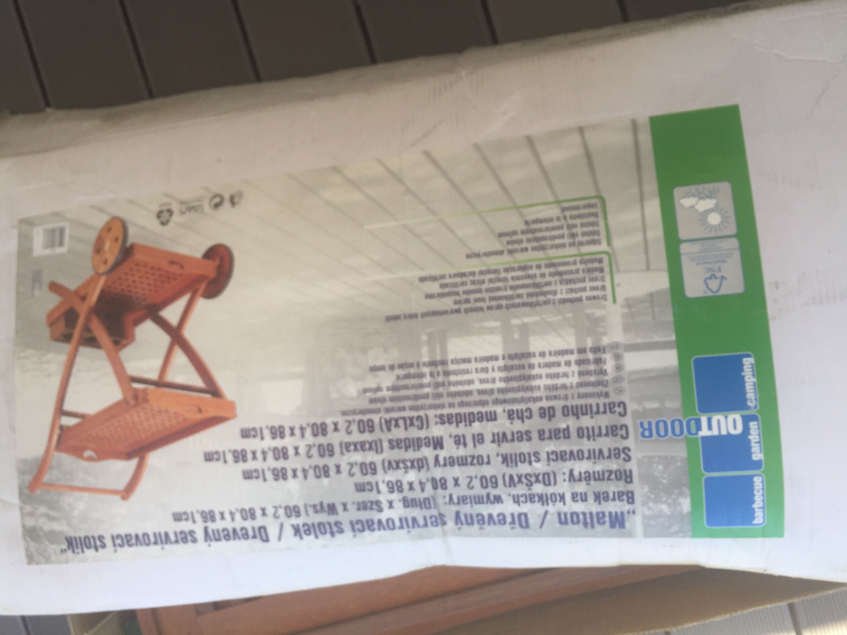 Barek na kółkach drewniany eukaliptus