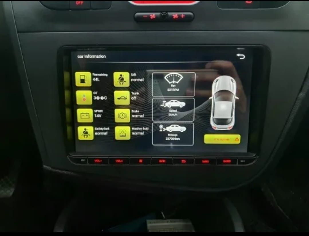 Auto Rádio Android Gps Bluetooth Canbus 2gb 32g Volkswagen Seat Skoda