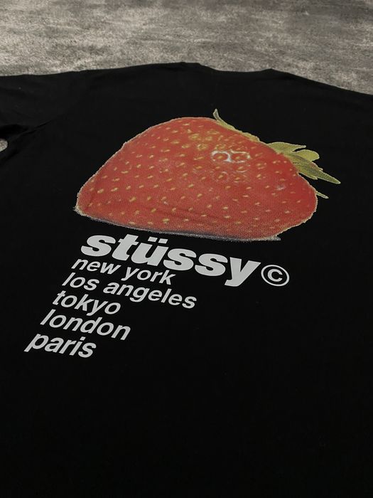 T-shirt Stüssy Strawberry Black