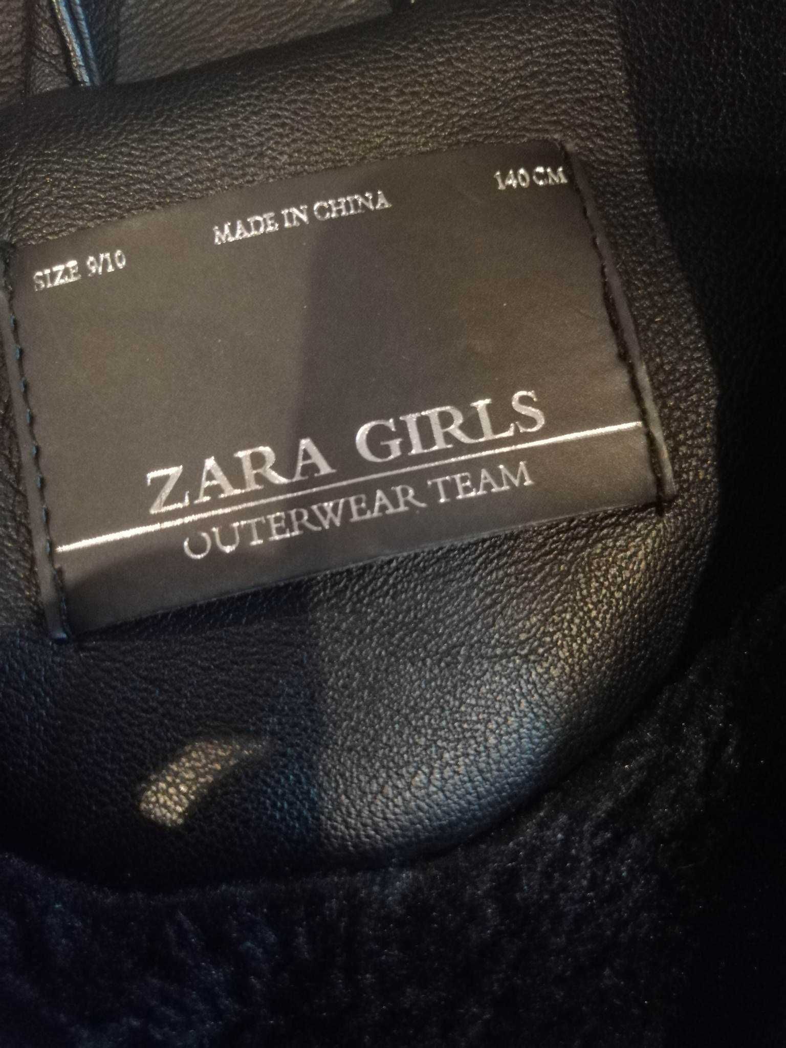 ZARA Czarna kurtka na wzrost 140 cm ocieplana w środku jak nowa