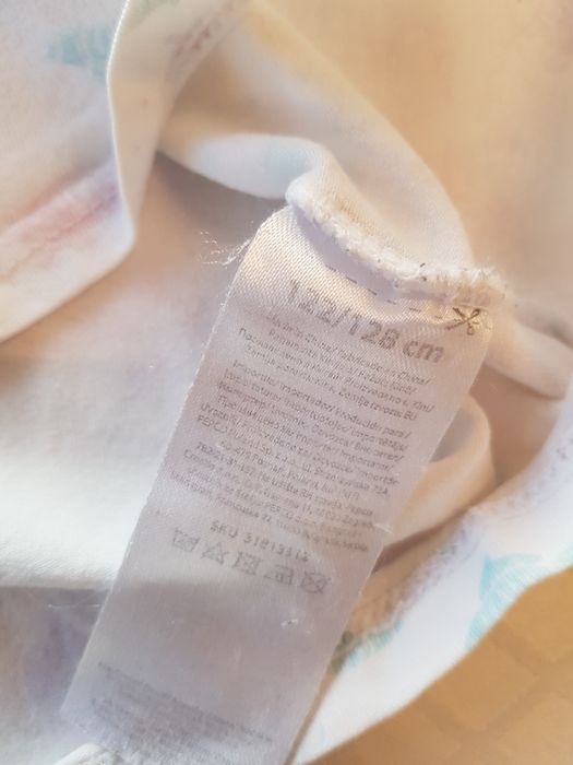 Zestaw 6 bawełnianych podkoszulek dziewczęcych  r. 122