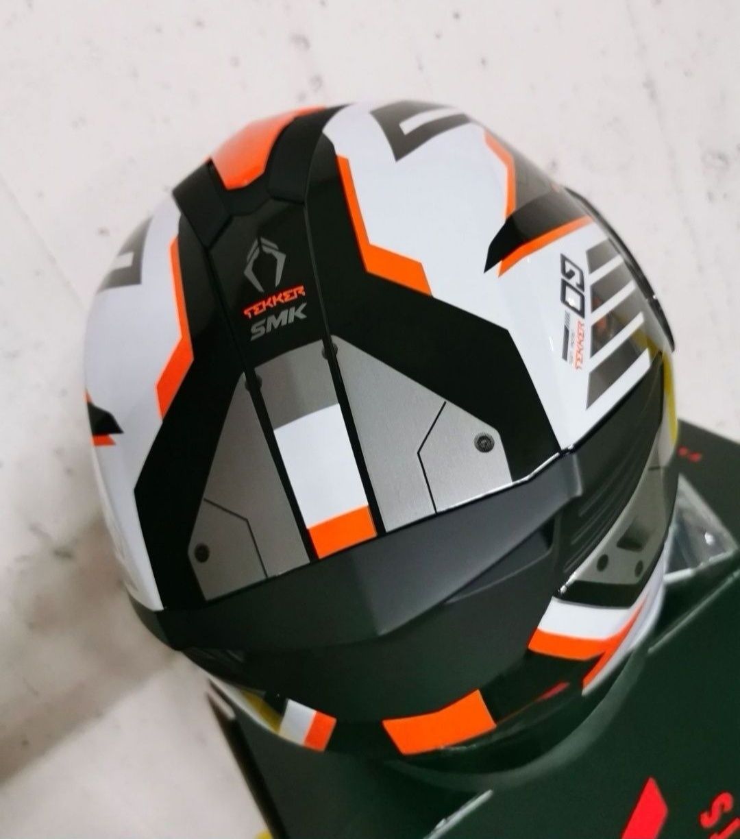 Capacete SMK Tourleader Laranja / Branco ( L )( NOVOS )