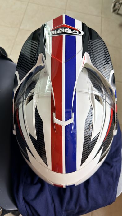 Capacete fechado dupla viseira marca caberg racing tamanho M