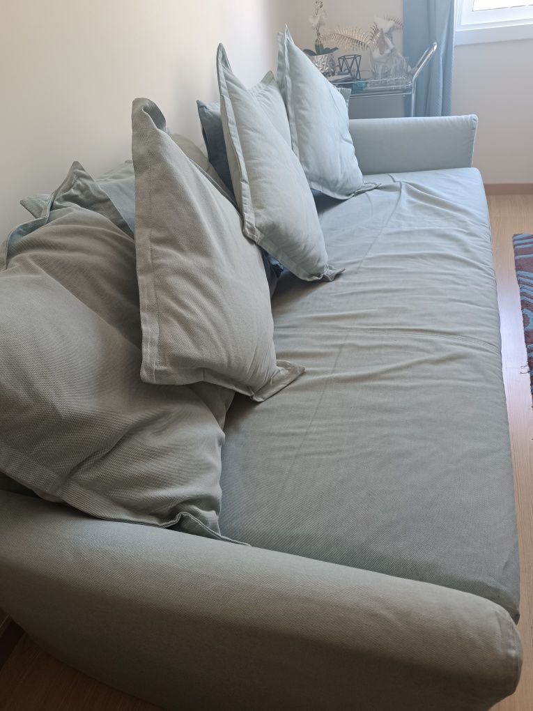 Sofá cama 3 lugares azul
