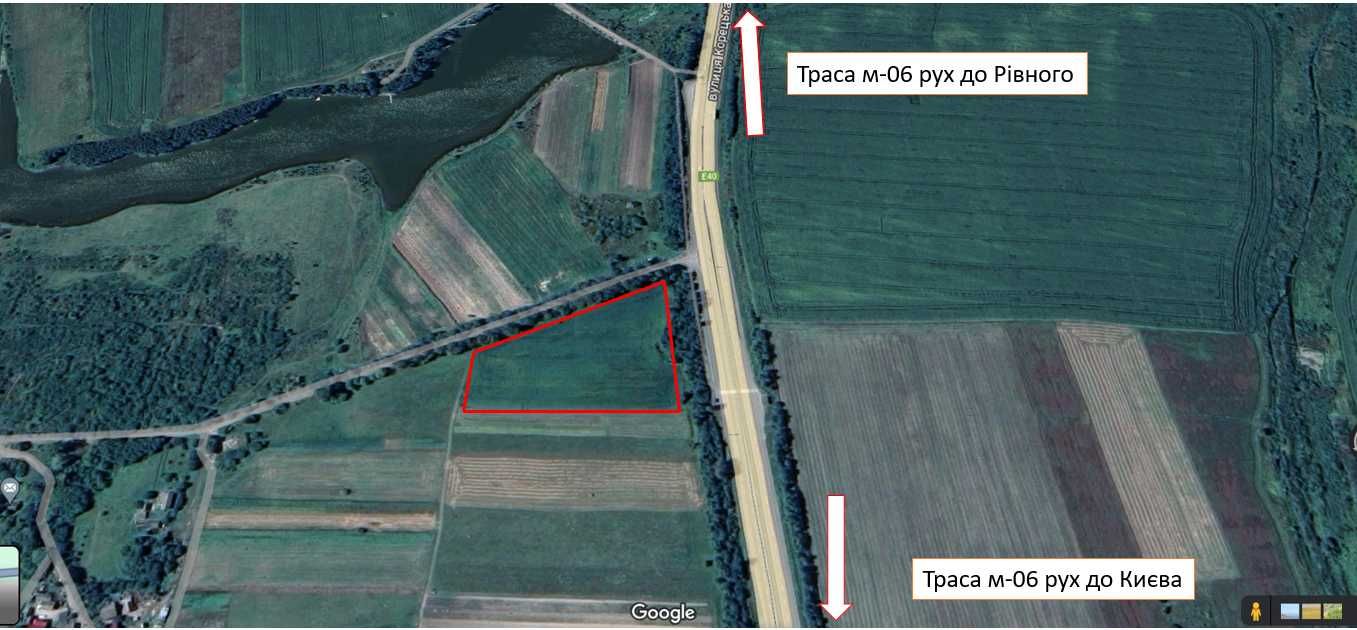Земля С\Г призначення с.Сапожин траса Київ-Чоп 2.34 Га