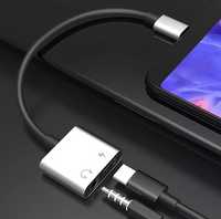 Переходник сплиттер 2 в 1 USB-C Type C в 3.5mm Jack Audio