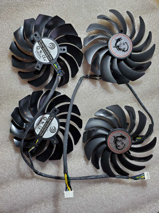Вентилятор видеокарт MSI Gigabyte PLD10010  95мм