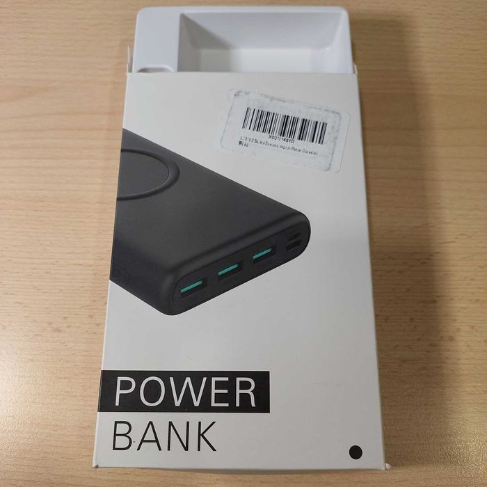 Повербанк 30000mAh 125Wh 5-12V 1.5-5A бездротова зарядка 5 ports