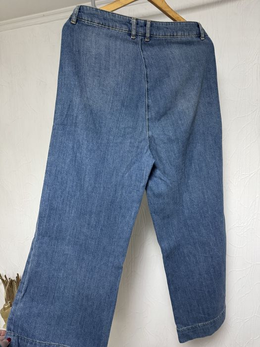 Джинси Zara, голубі, типу кюлоти, мʼякий денім