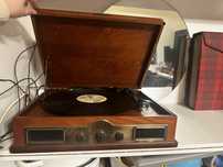 Sprawny gramofon hundai RT 910 rude drewno sytluzowany retro