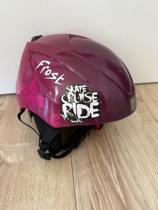 Kask narciarski Skate Pro Frost  r, 56 rozowo-fioletowy
