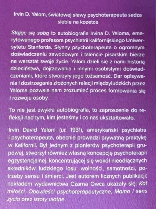 Stając się sobą - Pamiętnik psychiatry - autor: Irvin D. Yalom