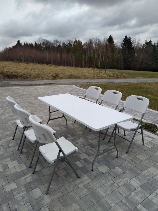 Wynajem stołów  krzeseł , lampa grzewcza ,zastawa serwis obiadowy