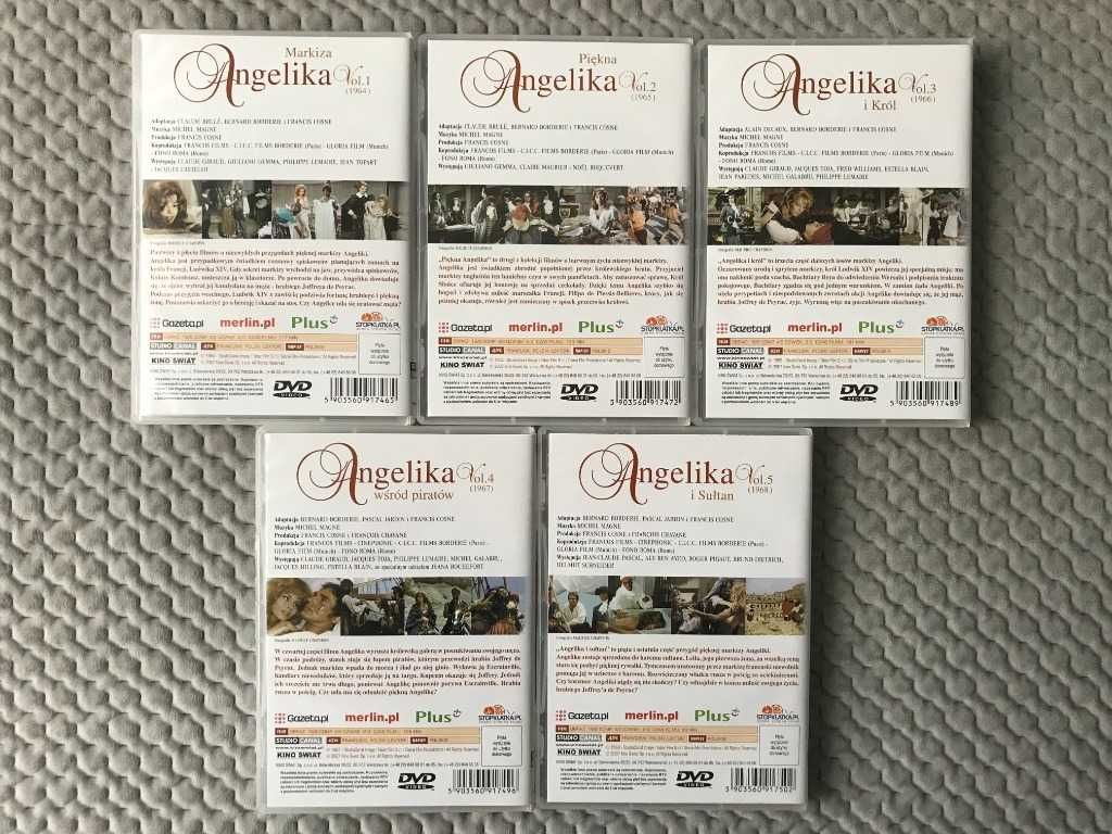 Kolekcja "Angelika" (komplet) 5 DVD NOWE!!!