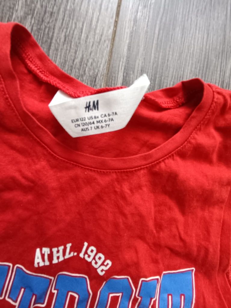 H&M komplet letni spodenki bluzka bawełna r. 122