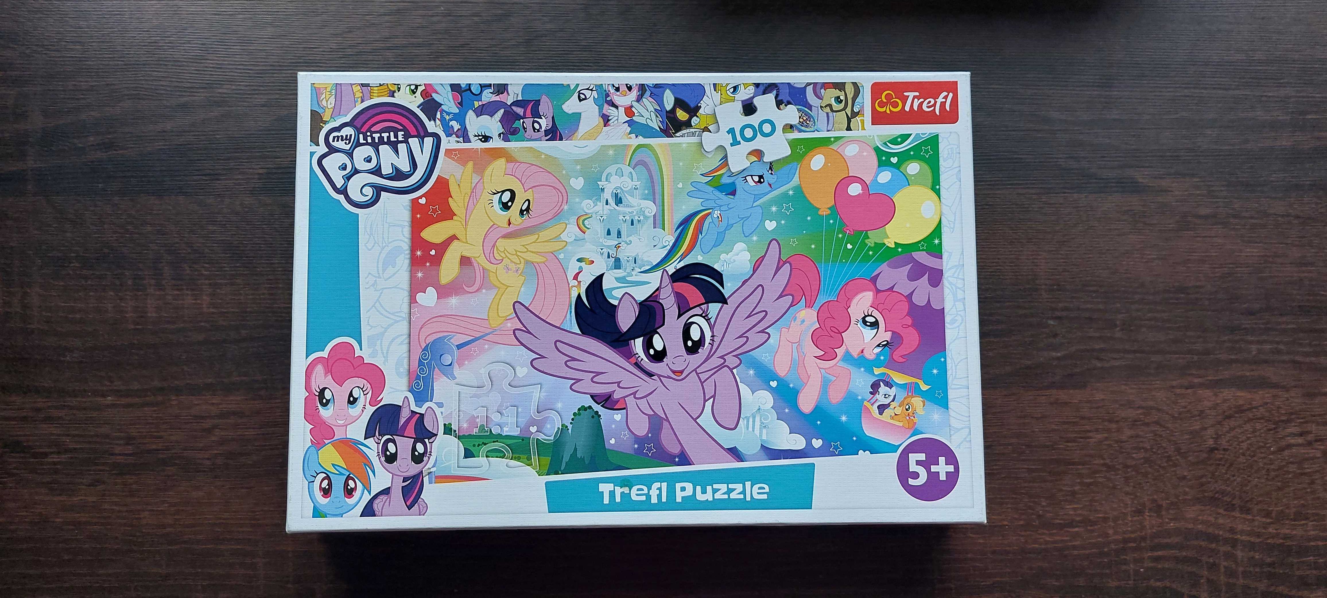 Puzzle 100 Tęczowa kraina My Little Pony TREFL oraz Frozen