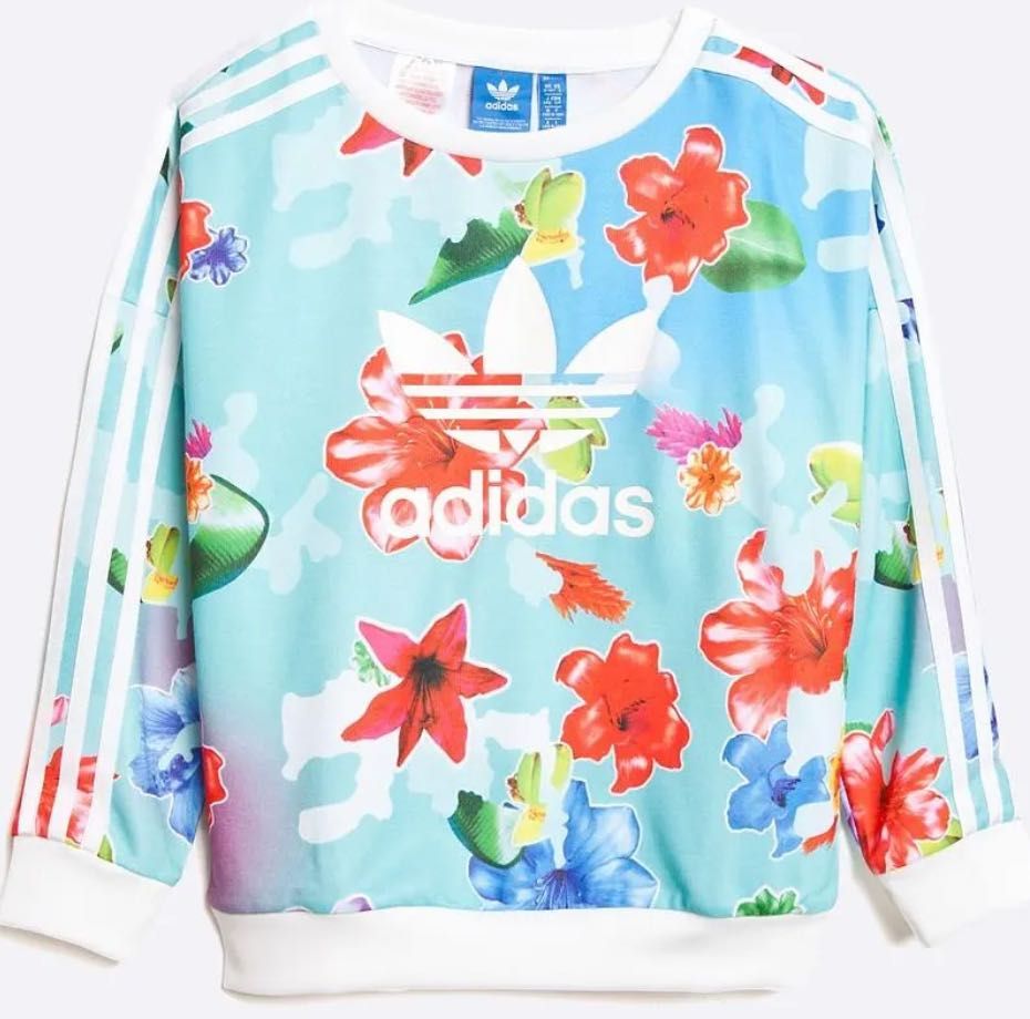 Rezerwacja Adidas bluza w kwiaty kwiatowy print NOWA rozmiar S