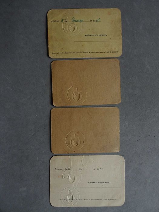 Antigo cartão de sócio e de livre trânsito Benfica - Anos 40 e 50