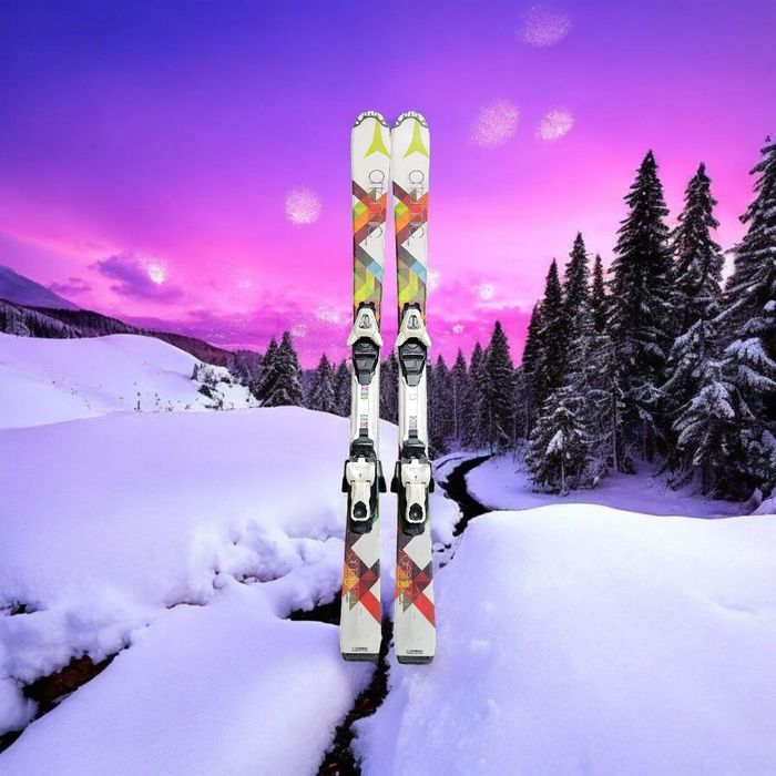 Narty  Atomic Dynamic 130 cm + wiązania dla dziewczynki