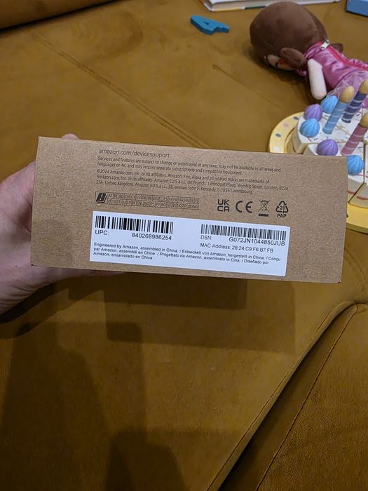 Amazon fire stick 4k 8gb wi-fi 6 angielska wtyczka