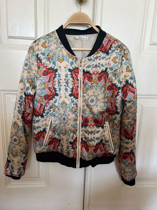 Blusão vintage de cetim