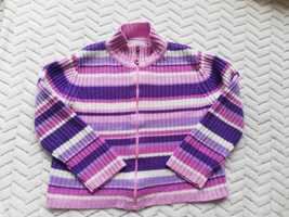 Bluza rozpinana dziewczęca Kappahl 98 104 fioletowa różowa paski