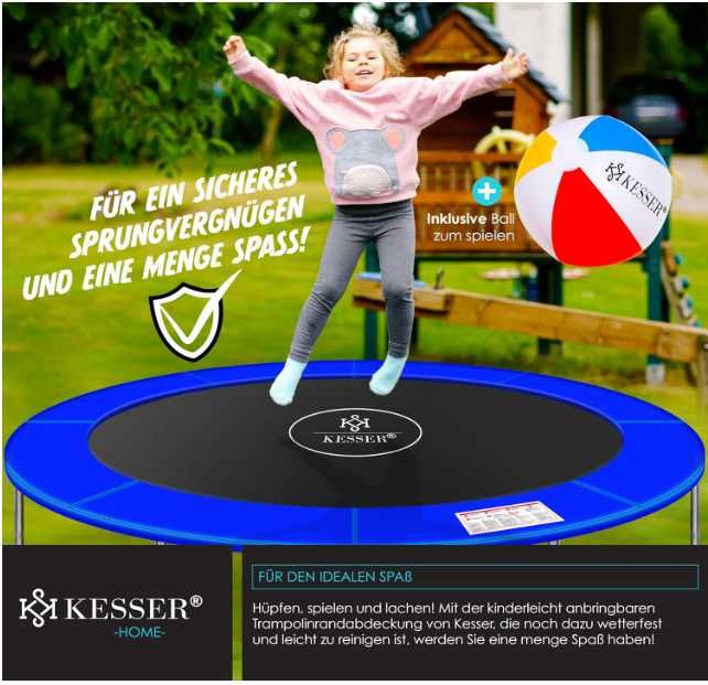Osłona krawędzi trampoliny śr. 366 cm, 100% odporna na UV + gratis !