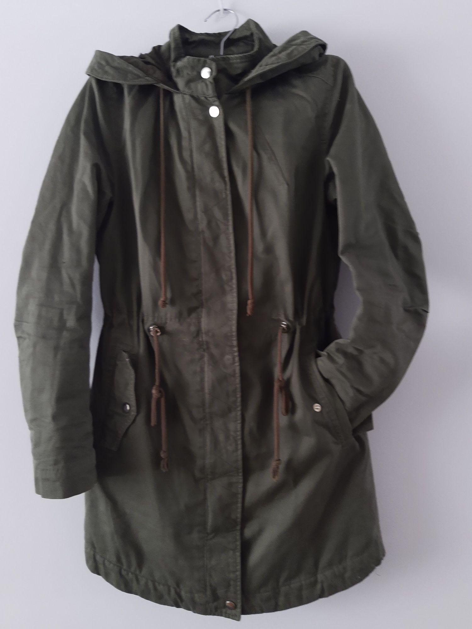 Kurtka dziewczęca 34 parka khaki H&M