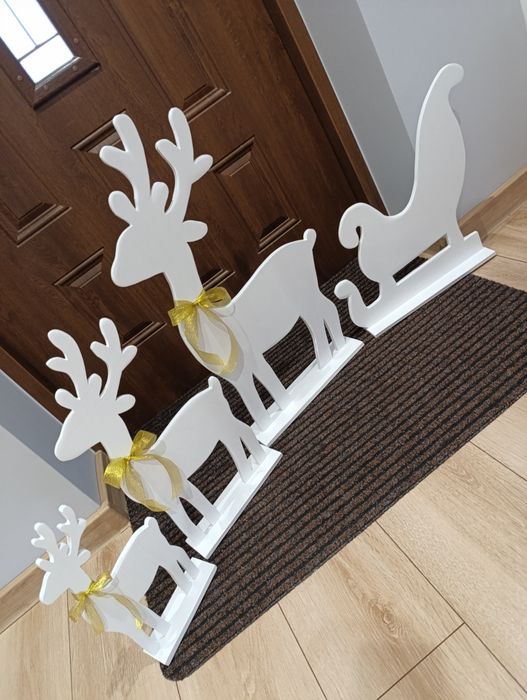 Jelonki jelenie drewniane ozdoba świąteczna ze sklejki