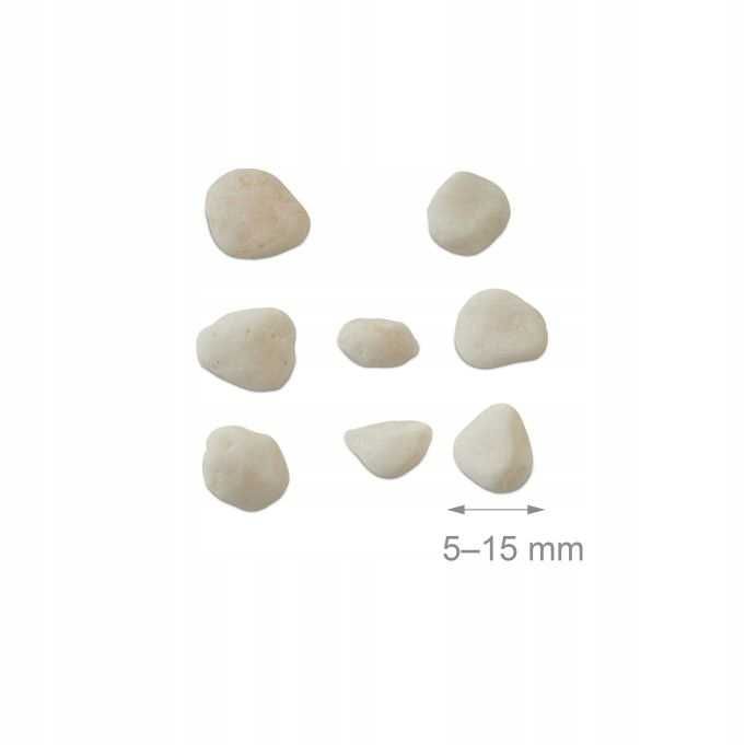 Kamienie marmurowe białe 5-15 mm dekoracja kruszywo kamyki 5kg