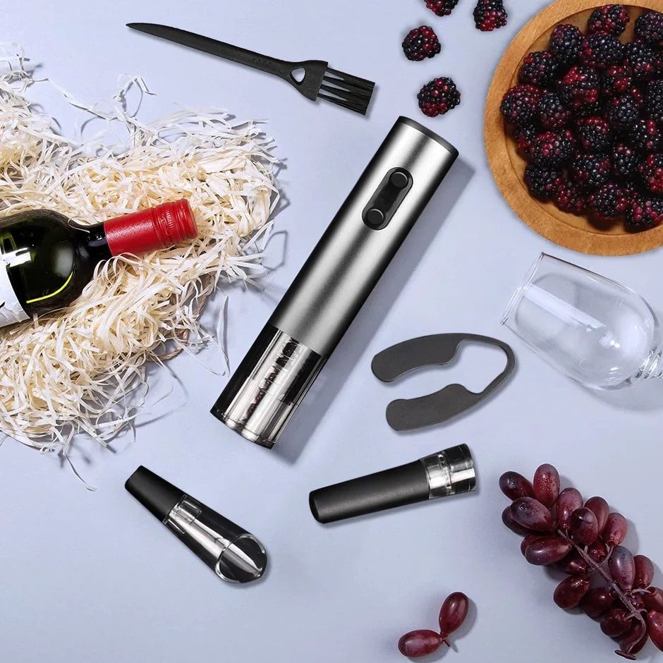 Elektryczny otwieracz do wina korkociąg + akcesoria