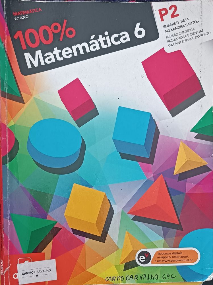 Manual Matemática 6º ano - 100% Matemática - P1 e P2 - Areal Editores