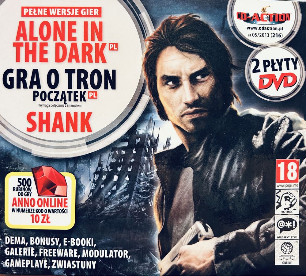 Gry CD-Action 2x DVD nr 216: Alone In The Dark, Shank