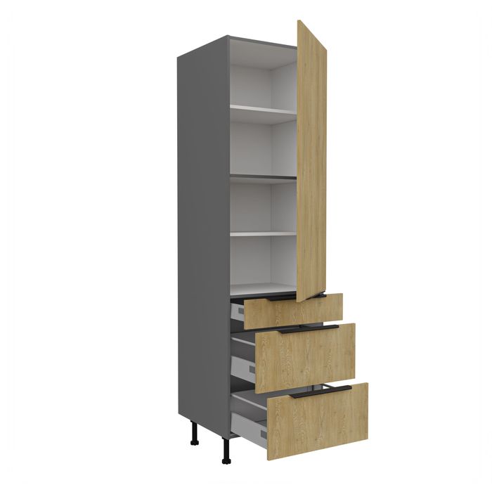 Meble kuchenne, zestaw mebli kuchennych, kuchnia WOOD, DĄB/ANTRACYT !