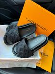 Тапки LV Louis Vuitton чорні
