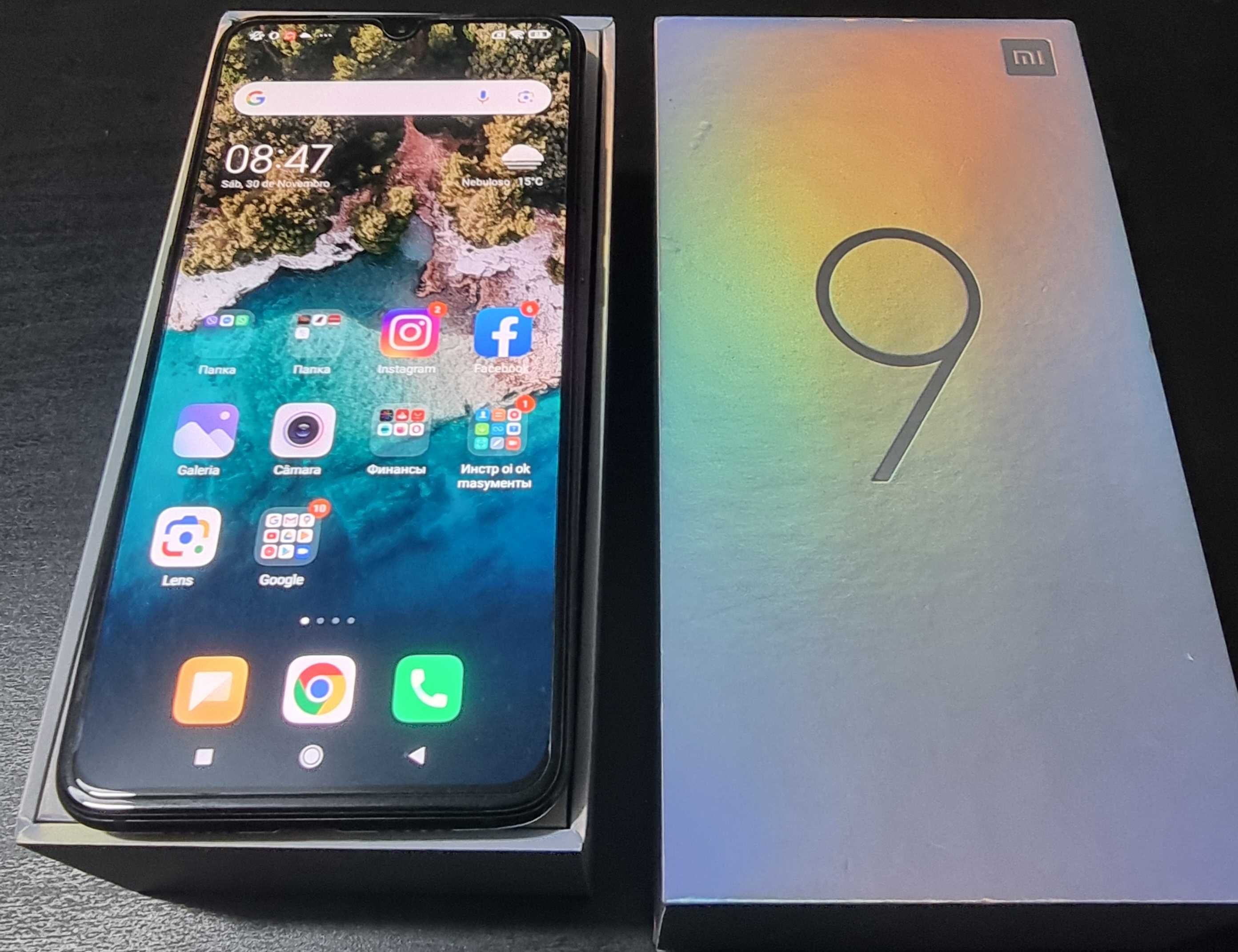 Xiaomi mi9. 6/128GB. Excelente.  Bateria nova. Como novo.
