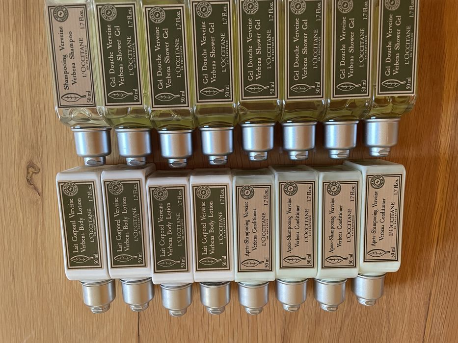 Miniaturas L'OCCITANE Verveine Amaciador Shampo hidratante e Gel banho