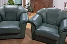 Sofas em napa verdes